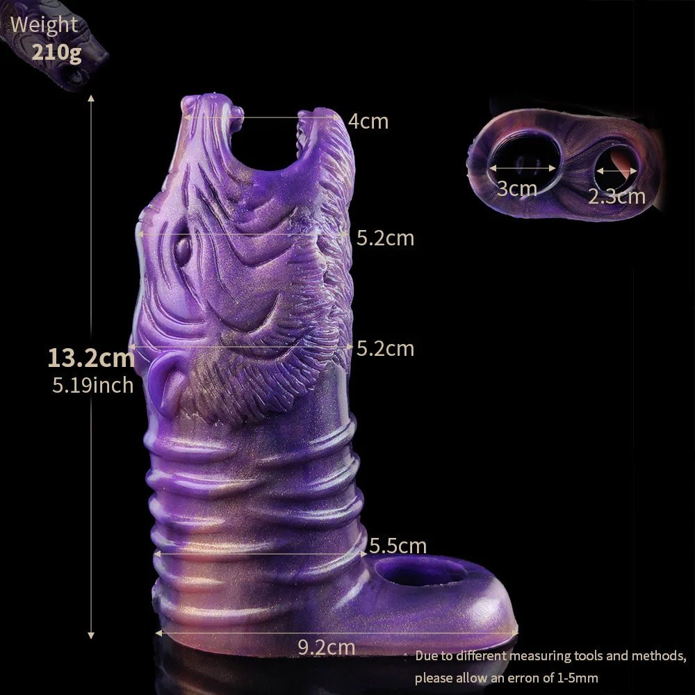Gorg - Wolf Head Penis Sleeve, Hollow Cock Extender