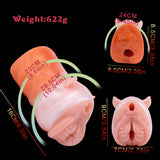 Maße und Gewicht des Fantasy Strokers mit Tierkopf, ca. 24 cm Länge, 622 g