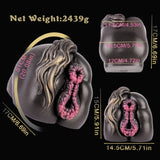 Hahama Mare Fleshlight zweihöhliges Design mit violetten Noppen-Innenflächen