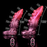 Octopus tentacle sheath size chart showing M and L dimensions in cm and in.