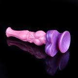Icarus Riesen-Pferdedildo, seitliche Ansicht mit großem Scheibenkopf und glattem Schaft