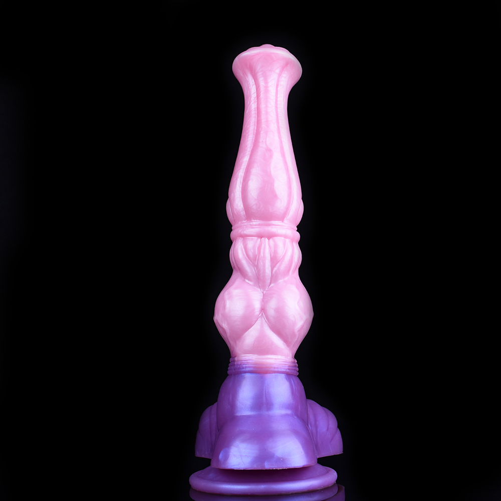 Icarus Riesen-Pferdedildo, Rückansicht mit langem Schaft und breitem Fußabschluss