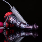 Spritzzubehör-Dildo mit transparentem Messbehälter und Anschlussschlauch