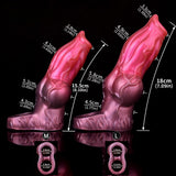 Size chart for dog sheath sleeve: M and L with measurements