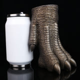 Bronze textured monster paw channel cover with white tube and metal collar