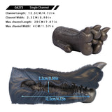 Bronze textured monster paw single channel cover, side profile