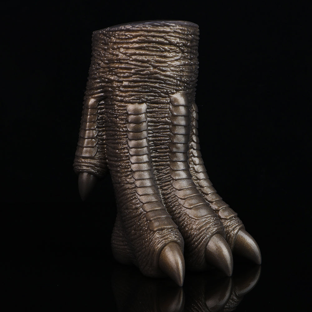 Bronze textured monster paw cover with ridged back and toe tips