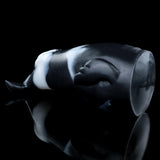 Killer Whale fleshlight, top view of body contours and curled tail tip