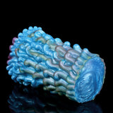 Masturbator mit knubbeliger Alien-Textur, blaues Außenprofil