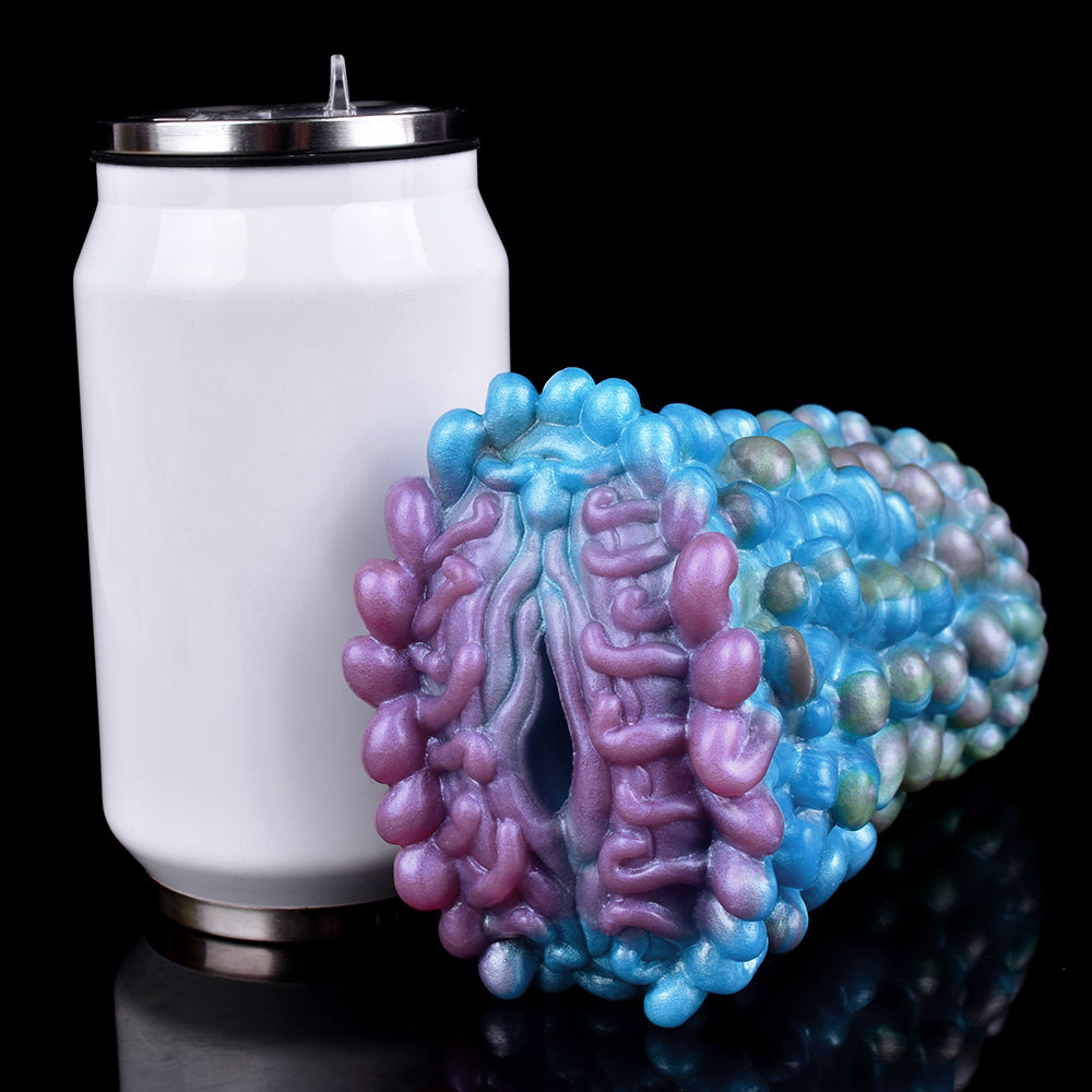 Masturbator mit Alien-Texturelementen, blau-violette Griffknubbel