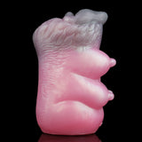 Dual-hole fantasy animal fleshlight, pink with textured openings