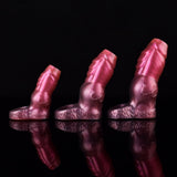 Three Dragon Knot penis extenders in ribbed monster fantasy sleeve style