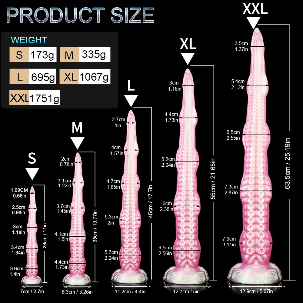 Lord Octopus XXL: Tentakel-Dildo, Größen- und Maßangaben