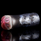 Rabbit-shaped toy body detail with dark gray glossy bumps and pink rim