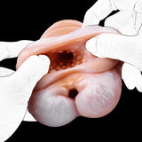 Dual-Hole Fleshlight mit Handschuh, innen runde Öffnung, orange & hellrosa