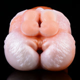 LycanLust Canine Pussy Fleshlight: dual-hole opening with pink textured interior