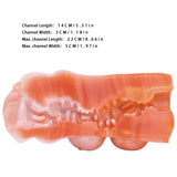 Lyka the Alpha Canine Fleshlight—lengthwise view of the raised inner rib pattern