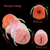 Lyka the Alpha Canine Fleshlight—size diagram showing length and width