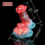 Horse cock grinder toy size diagram with measurements