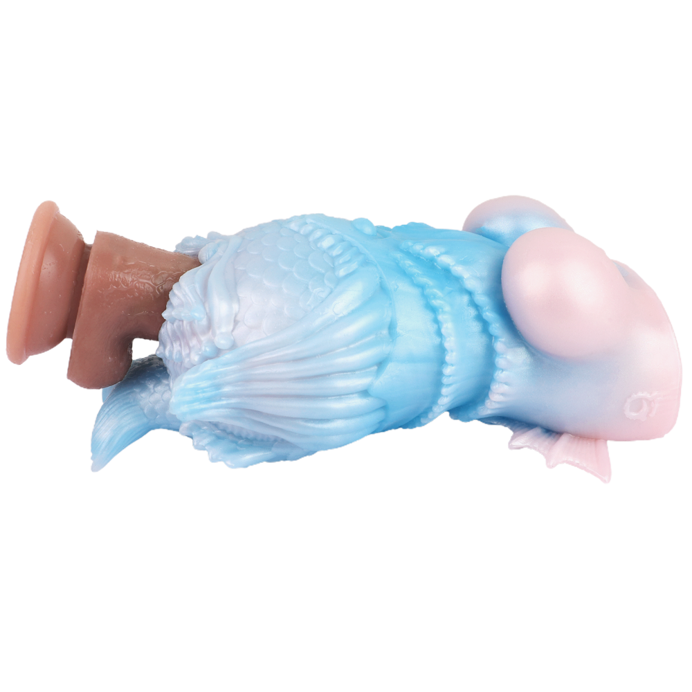 Mermaid Fantasy Fleshlight: blaues Meerjungfrauen-Monster mit Flossenstruktur