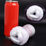 Fantasy masturbator: red base with curled white filling, inset close-up detail