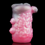 Pink animal-themed sex toy side/back with textured body and two rounded bumps