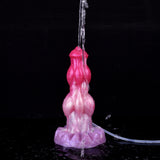 Pink fantasy minotaur squirting dildo with stream and rounded base