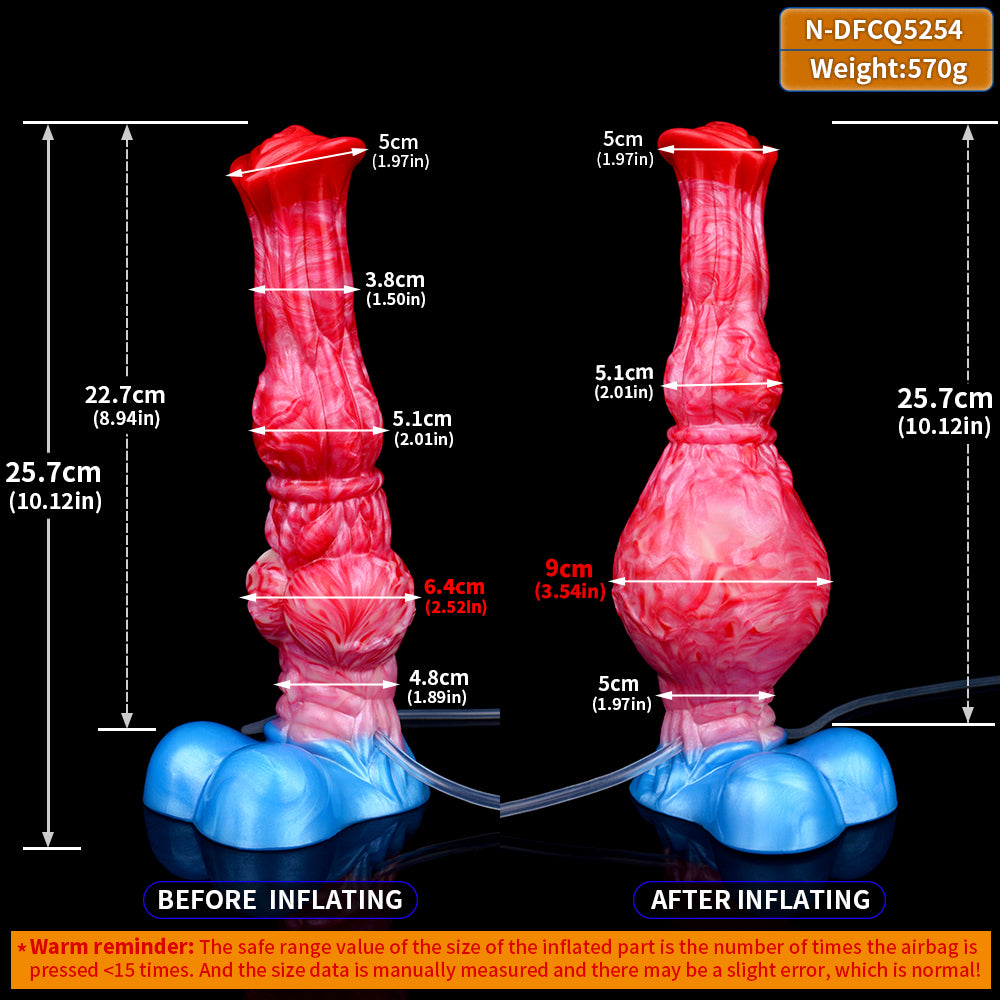 Venus's Horse Knot – Giant Inflating Fantasy Dildo - DirtyToyz