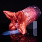 Fantasie Fleshlight mit Tentakel-Optik, glänzend rot mit violettem Ende