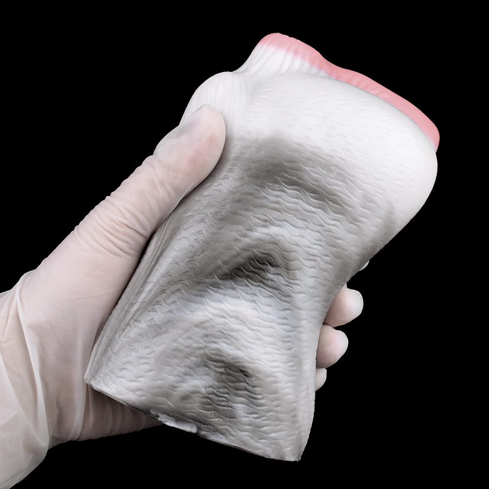 Nyx Stallion Furry Fleshlight with pink rim and textured inner sleeve