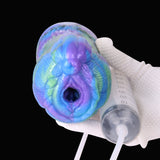 Rainbow harpy fantasy masturbator head, nozzle attached with open center