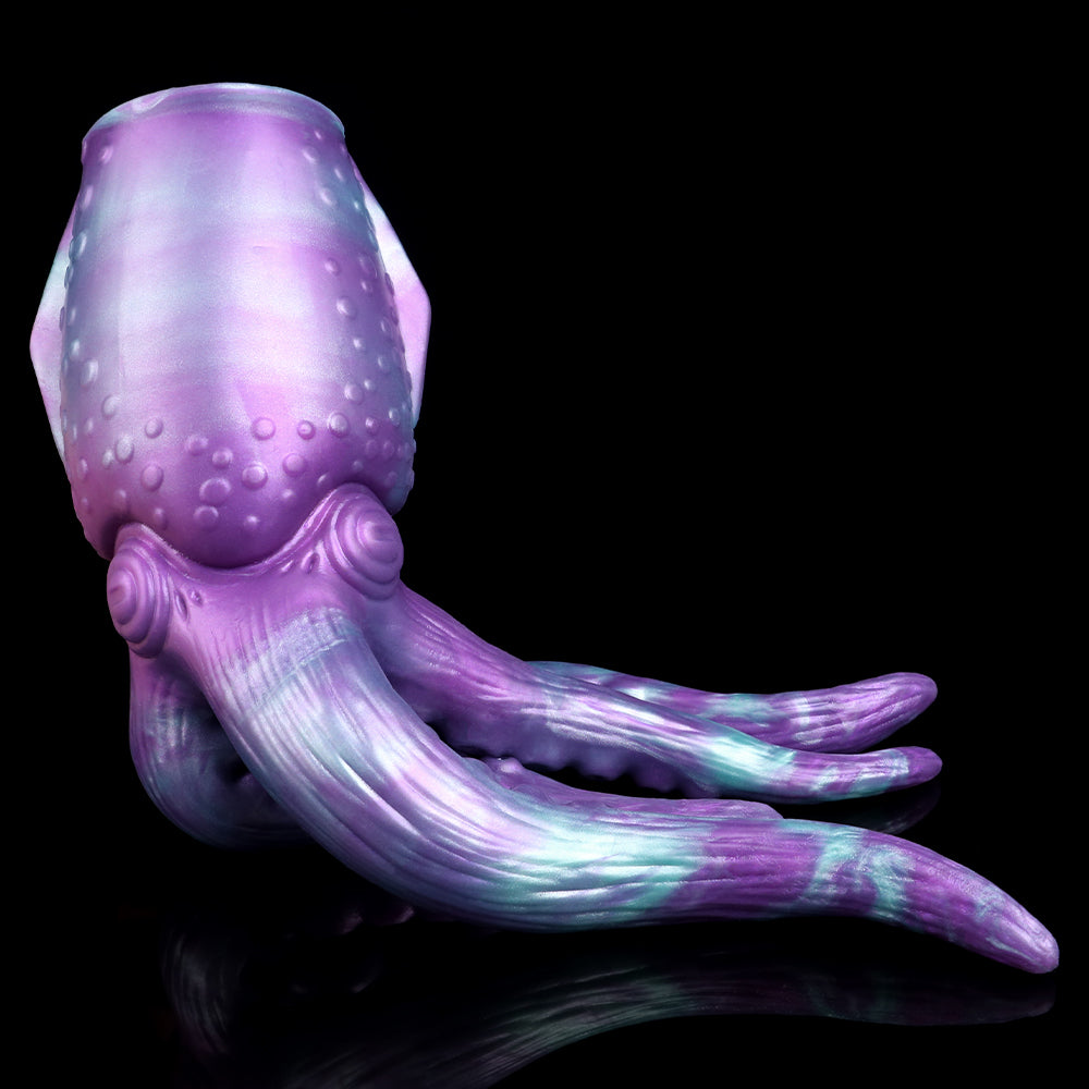 Purple tentacle fleshlight with four curved tentacles and textured surface
