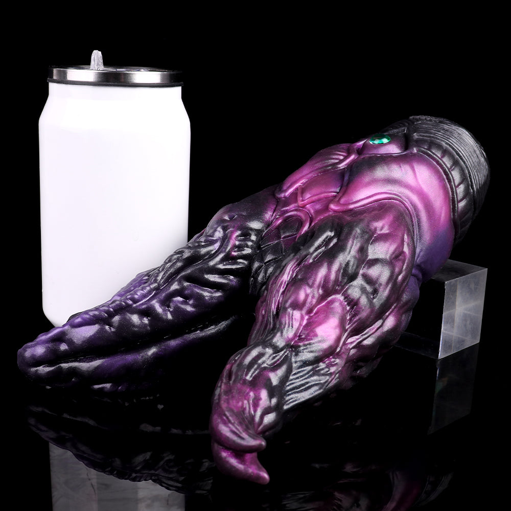 Octopus tentacle masturbator, purple-black tentacles and ribbed grip