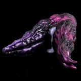 Glossy purple-black octopus tentacles extended from the body