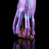 Close-up of purple-blue octopus tentacle masturbator with visible inner chamber