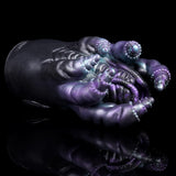 Octopus Hydra stroker, top-down angle with ribbed center and beaded tentacles