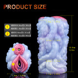 Octopus Orana dual-hole vibrator product size diagram with marked measurements