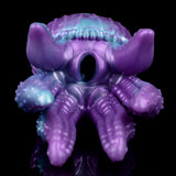 Octopus Qhela back view with central opening and thick tentacles, purple/teal