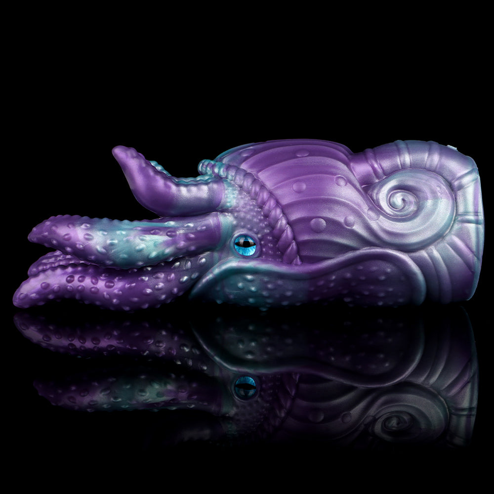 Octopus Qhela Masturbator: violettes Tentakel-Design mit zwei blauen Augen