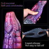 Soft liquid silicone dragon sheath extender; secure fit, hand grip and close-up texture