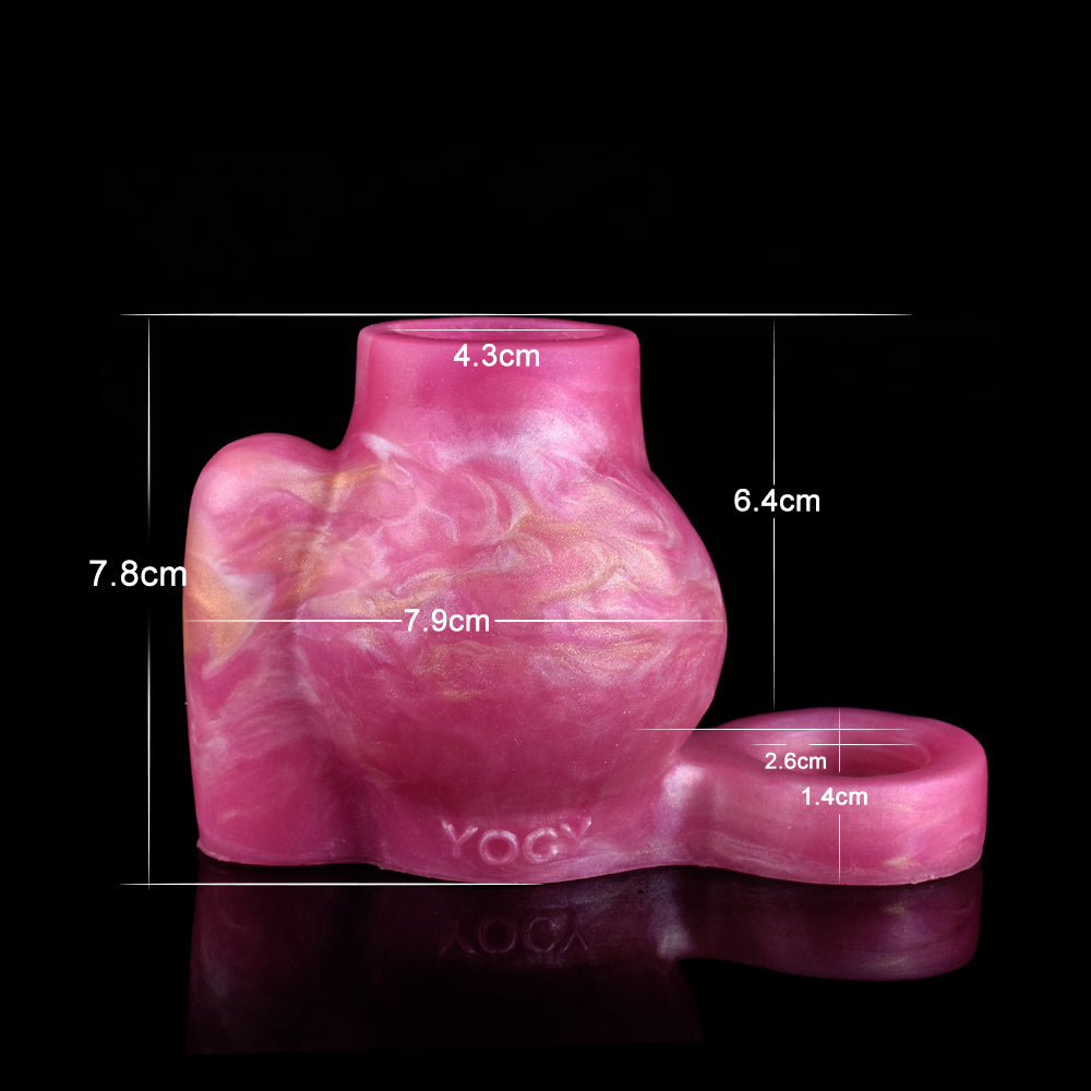 Vibrating Knot Penis Sleeve Cock Ring, pink, Maße: Manschette und Ringbereich