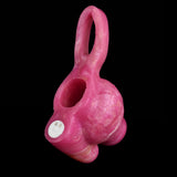 Vibrating Knot Penis Sleeve Cock Ring, pink, Vorderansicht mit Bedientaste