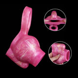 Vibrating Knot Penis Sleeve Cock Ring, pink, Detail: Ringöffnung an der Manschette