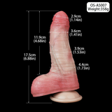 Dildo-Größenangaben: Länge ca. 17,5 cm, mit Saugfuß, pink OS-A5007