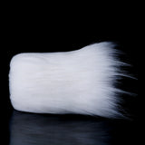 White polar bear furry fleshlight, long plush fur body, end not shown