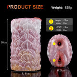 Product size diagram for canine stroker: 16 cm tall, 8.8 cm wide; weight 628 g.