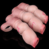 Realistic pink dog knot sheath with molded texture and red vein detail