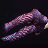 AELORIA - Double Penetration Ribbed Demon Dildo - DirtyToyz