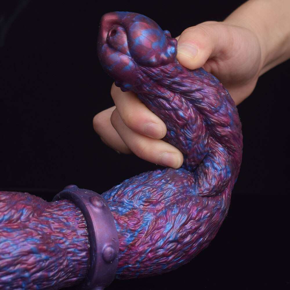 ARCTURUS - Thick Ribbed Horse Double Ended Dildo - DirtyToyz