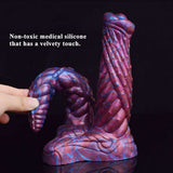 AELORIA - Double Penetration Ribbed Demon Dildo - DirtyToyz